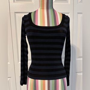 BCBG Max Azria striped long sleeve shirt- size Small